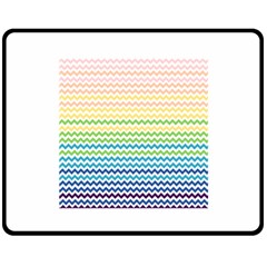 Pastel Gradient Rainbow Chevron Fleece Blanket (medium) 