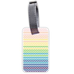 Pastel Gradient Rainbow Chevron Luggage Tags (one Side)  by CraftyLittleNodes