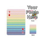 Pastel Gradient Rainbow Chevron Playing Cards 54 (Mini)  Front - Diamond7