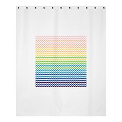 Pastel Gradient Rainbow Chevron Shower Curtain 60  X 72  (medium) 