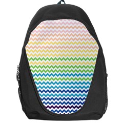 Pastel Gradient Rainbow Chevron Backpack Bag