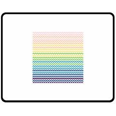 Pastel Gradient Rainbow Chevron Double Sided Fleece Blanket (medium) 