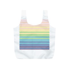 Pastel Gradient Rainbow Chevron Full Print Recycle Bags (s) 