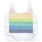 Pastel Gradient Rainbow Chevron Full Print Recycle Bags (L)  Back