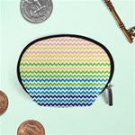 Pastel Gradient Rainbow Chevron Accessory Pouches (Small)  Front