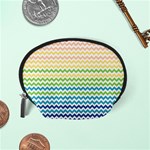 Pastel Gradient Rainbow Chevron Accessory Pouches (Small)  Back