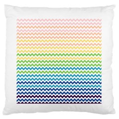 Pastel Gradient Rainbow Chevron Standard Flano Cushion Cases (two Sides) 