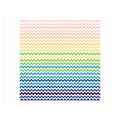 Pastel Gradient Rainbow Chevron Double Sided Flano Blanket (small) 