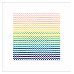 Pastel Gradient Rainbow Chevron Large Satin Scarf (square)