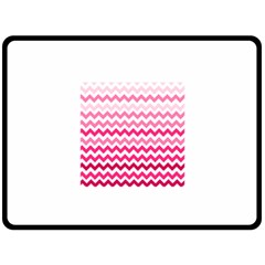 Pink Gradient Chevron Large Fleece Blanket (large) 