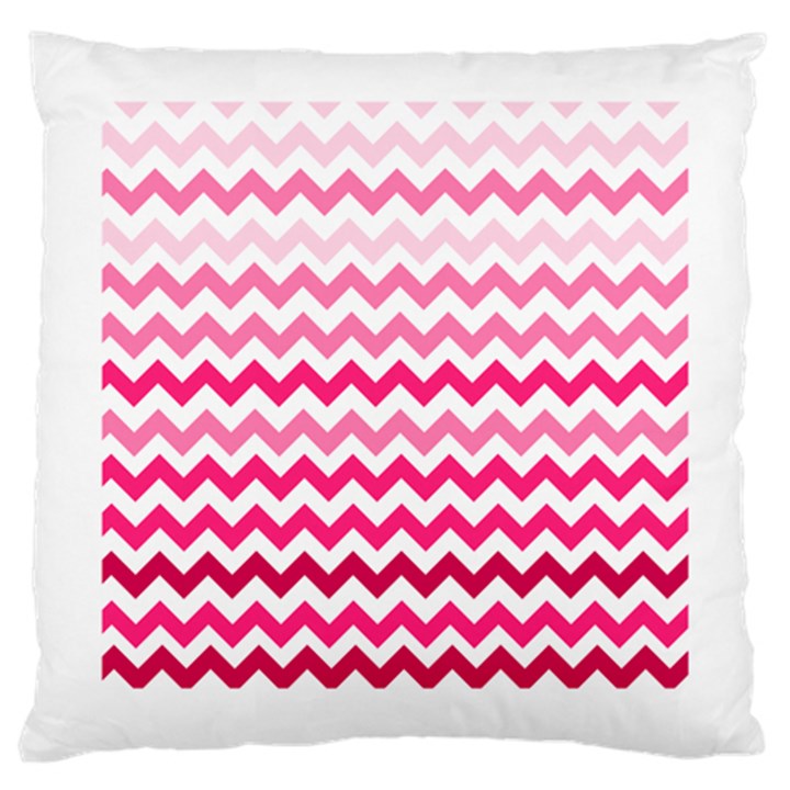 Pink Gradient Chevron Large Large Cushion Cases (Two Sides) 