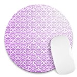 Purple Damask Gradient Round Mousepads Front