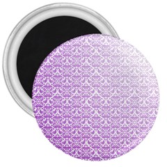 Purple Damask Gradient 3  Magnets