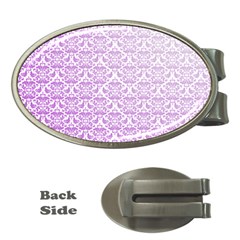 Purple Damask Gradient Money Clips (oval)  by CraftyLittleNodes