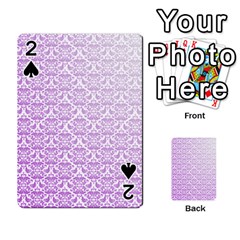 Purple Damask Gradient Playing Cards 54 Designs 