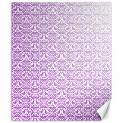 Purple Damask Gradient Canvas 8  X 10 