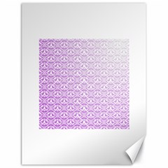 Purple Damask Gradient Canvas 18  X 24  