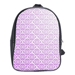 Purple Damask Gradient School Bags(large) 