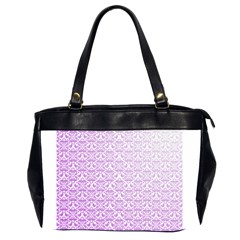 Purple Damask Gradient Office Handbags (2 Sides) 