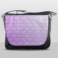 Purple Damask Gradient Messenger Bags by CraftyLittleNodes