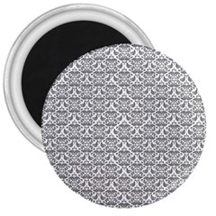 Gray Damask 3  Magnets