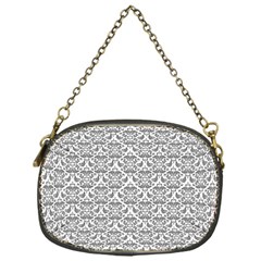 Gray Damask Chain Purses (one Side) 