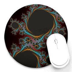 Dream In Fract Round Mousepads by digitaldivadesigns