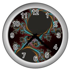 Dream In Fract Wall Clocks (silver)  by digitaldivadesigns