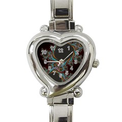 Dream In Fract Heart Italian Charm Watch by digitaldivadesigns