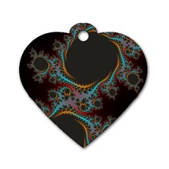 Dream In Fract Dog Tag Heart (one Side)