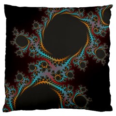 Dream In Fract Large Flano Cushion Cases (one Side)  by digitaldivadesigns