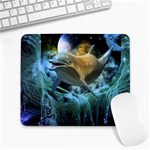 Funny Dolphin In The Universe Large Mousepads Front