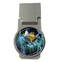 Funny Dolphin In The Universe Money Clips (round) 