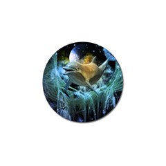 Funny Dolphin In The Universe Golf Ball Marker