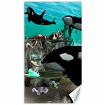 Cute Mermaid Playing With Orca Canvas 40  x 72   39.28 x69.23  Canvas - 1