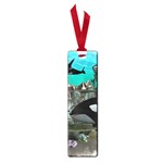 Cute Mermaid Playing With Orca Small Book Marks Front