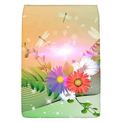 Wonderful Colorful Flowers With Dragonflies Flap Covers (s) 