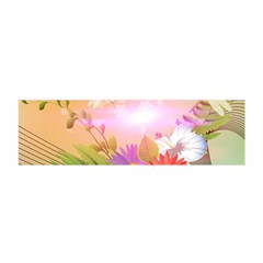 Wonderful Colorful Flowers With Dragonflies Satin Scarf (oblong)