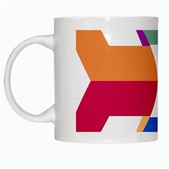 Shapes In Triangles White Mug by LalyLauraFLM