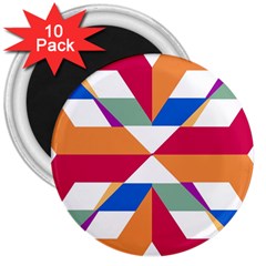 Shapes In Triangles 3  Magnet (10 Pack)