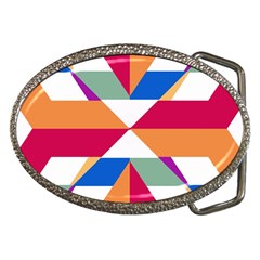 Shapes In Triangles Belt Buckle