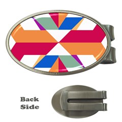 Shapes In Triangles Money Clip (oval)