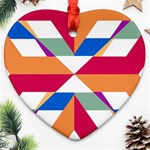 Shapes in triangles Heart Ornament (Two Sides) Back