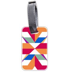 Shapes In Triangles Luggage Tag (two Sides) by LalyLauraFLM