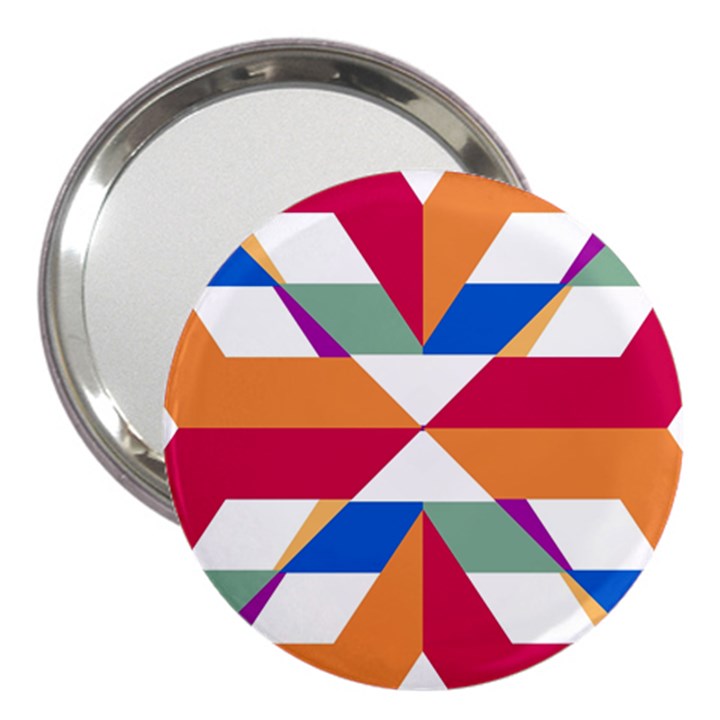 Shapes in triangles 3  Handbag Mirror