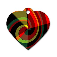 Spiral Dog Tag Heart (two Sides)