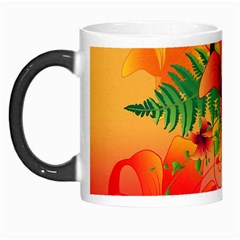 Awesome Red Flowers With Leaves Morph Mugs