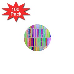 Colorful Vintage Stripes 1  Mini Magnet (100 Pack) 