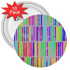 Colorful Vintage Stripes 3  Button (10 Pack)