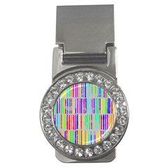 Colorful Vintage Stripes Money Clip (cz)